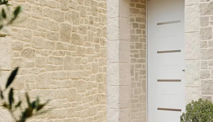 Enduit imitation pierre - extérieur maison
